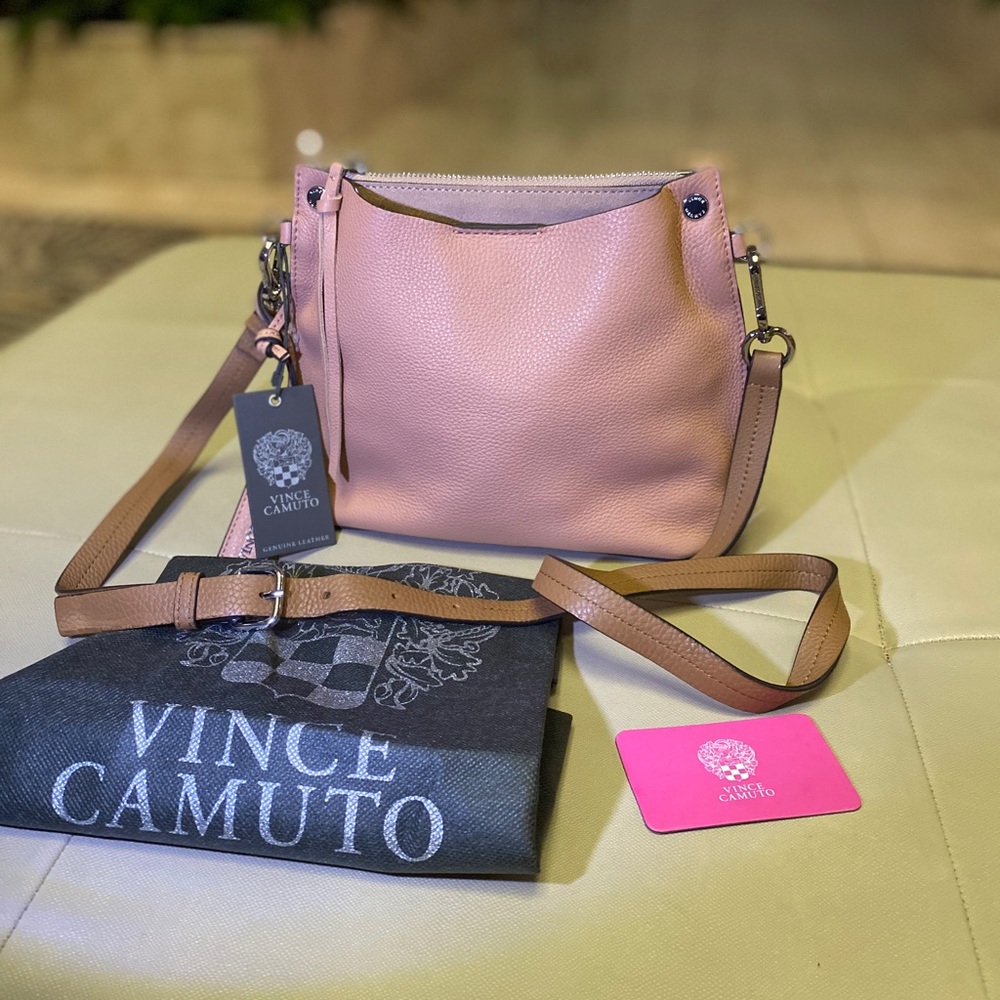 NEW! Vince Camuto Pink Leather Crossbody Bag